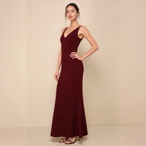 Lulus Melora Plum Purple Sleeveless Maxi Dress Size XXS Burgundy